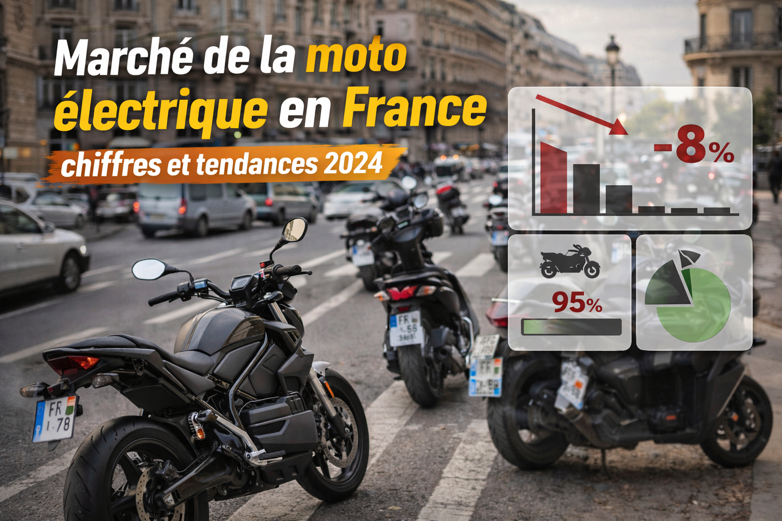 Marche de la moto electrique en France : chiffres et tendances 2024