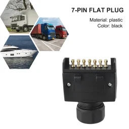 1Pc 7 Pin AU Flat Plug Towing Connector For Caravan Trailer Adapter Socket Boat Quick Fit Connector Exterior Car Accessories